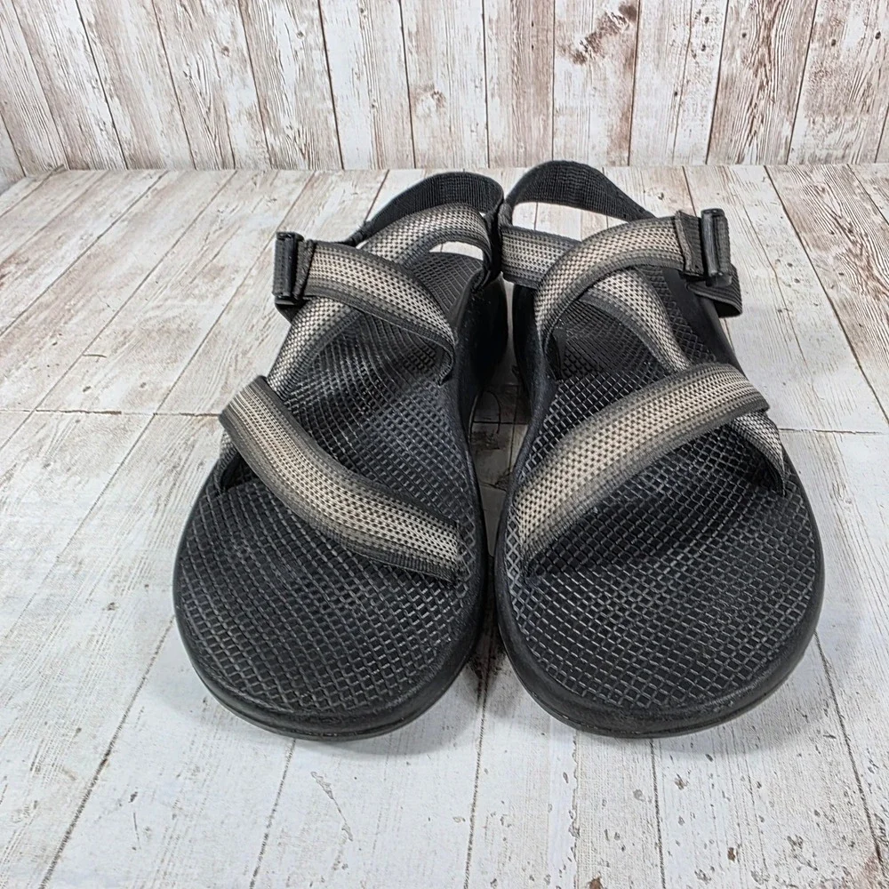 Chaco Z1 Classic Mens Sport Sandals Black Gray Adjustable Straps Size 10 M10